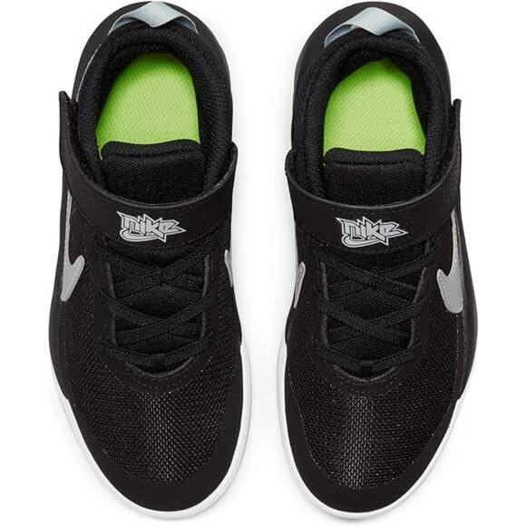 NWT Nike unisex Kid Team Hustle D 10,Black/Metallic Silver/Volt/White-Sz 1Y - Picture 4 of 5